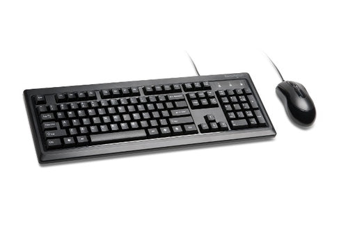 Wired Keyboard Kensington K72436AM Full-Size USB Black Mouse Included