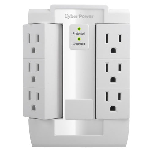 CyberPower CSB600WS Surge Protector - 900J, 6 AC Outlets, NEMA 5–15R