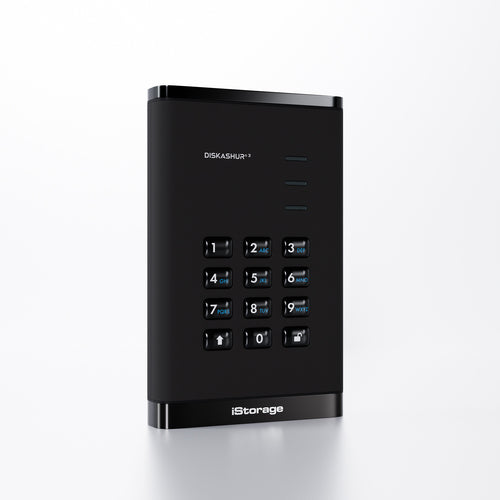 iStorage diskAshur³ 1TB Portable Hard Drive FIPS 140-3 AES-XTS Encryption