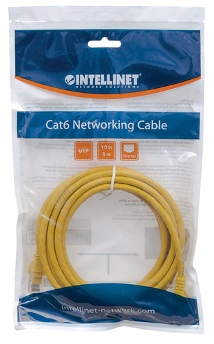 Intellinet Cat6 UTP Netzwerkkabel – 2 m, Gelb, RJ45 – Schnelle Datenübertragung
