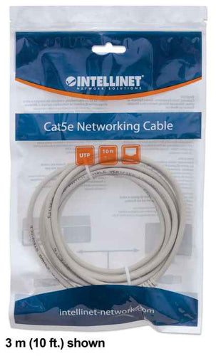 Cat6 Netzwerkkabel 3m - Intellinet Grau U/UTP RJ45 Snagless