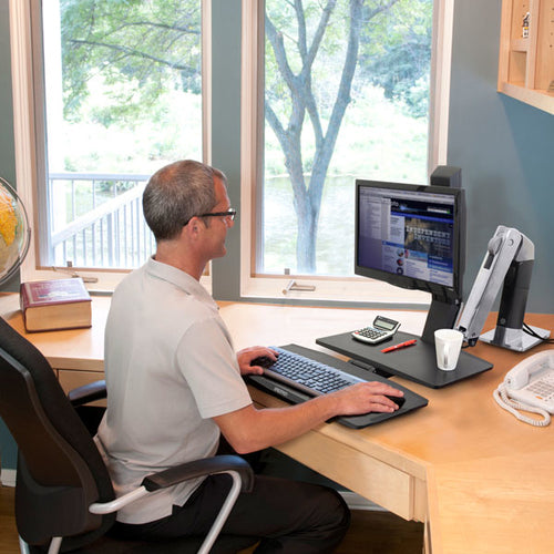 Ergotron WorkFit -A, Single LD @ Worksurface+