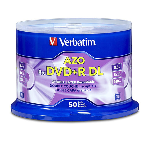 Verbatim DVD+R DL 8.5GB 8X 50 pk