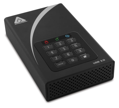 External Hard Drive Apricorn Aegis Padlock DT 6TB USB 3.2 Gen 1 Portable Storage