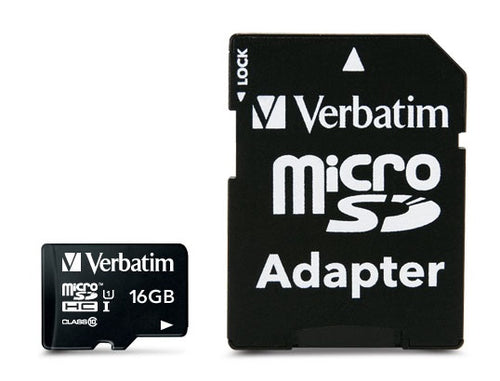 Verbatim Premium 16GB MicroSDHC Class 10 Speicherkarte – Schneller 10 MB/s Speicher