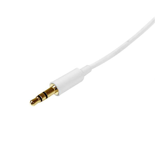 Audio Cable StarTech.com MU2MMMSWH 3.5mm Male to Male 2m Slim Flexible White
