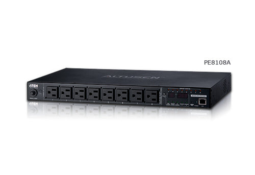 Power Distribution Unit (PDU) 1HE überwacht 8 AC-Steckdosen Schwarz Metall