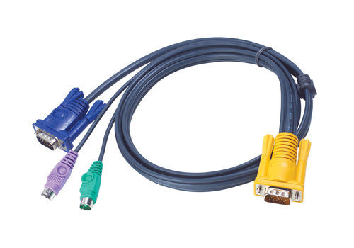 ATEN 2L-5202P KVM Kabel 1,8m - PS/2, VGA, Schwarz