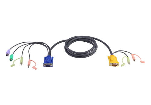 ATEN 2L-5302P KVM-Kabel - 1,8m, PS/2 & VGA, Schwarz