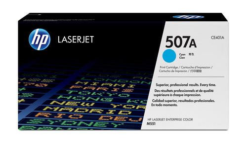 HP LaserJet Toner Cartridge 507A Cyan 5000 Pages Original