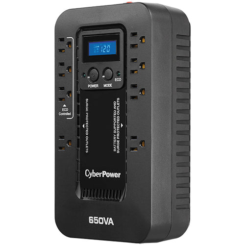 Uninterruptible Power Supply CyberPower EC650LCD 0.65 kVA 390W Sine Wave Standby