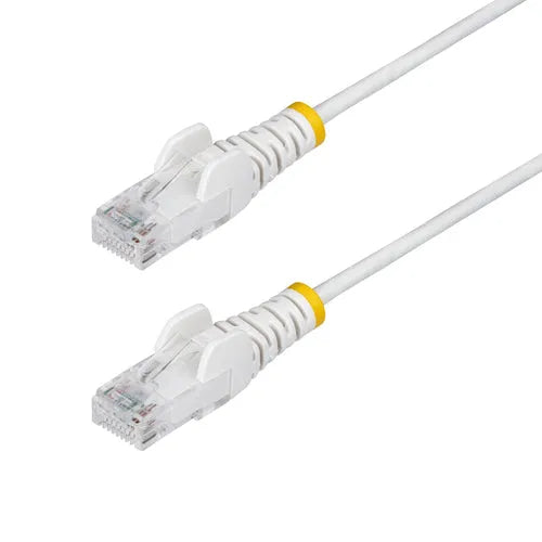 StarTech.com Slim CAT6-Ethernet-Kabel 23 cm – 100 W PoE, RJ45, Weiß