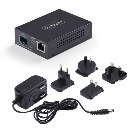 10GbE Multi-Gigabit SFP+ Glasfaser-Medienkonverter 10G/5G/2.5G/1G/100M