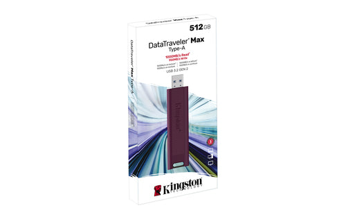 Kingston DataTraveler Max 512GB USB-Flash-Laufwerk – USB 3.2 Gen 2 – Hohe Geschwindigkeit