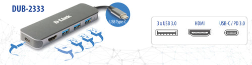 D-Link DUB-2333 laptop dock/port replicator