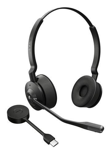 Jabra Engage 55 SE schnurloses Headset – USB-C, Büro/Callcenter, Schwarz
