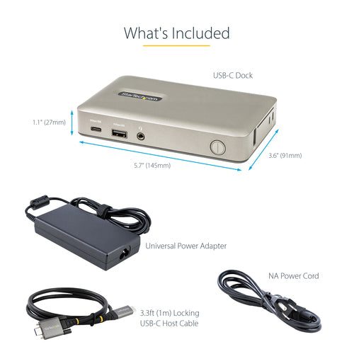 StarTech.com DKM30CHDPD USB-C Dock mit 4K DisplayPort und VGA