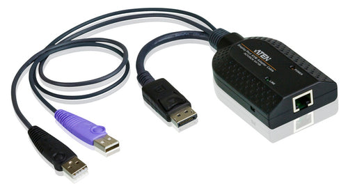 ATEN KA7169 USB-zu-DisplayPort-KVM-Adapterkabel – Schwarz – Hochwertige Videoübertragung