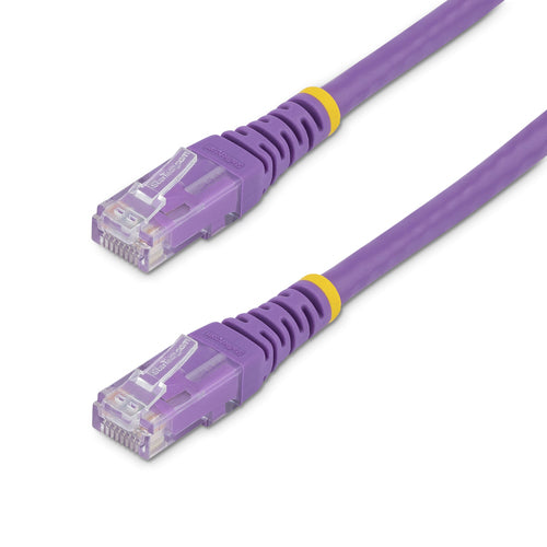 CAT6 Ethernet-Kabel 7,62m Lila 650MHz 100W PoE RJ45 Geformtes Patchkabel