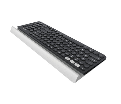 Wireless Keyboard Logitech Standard RF Bluetooth Grey White Dark Grey