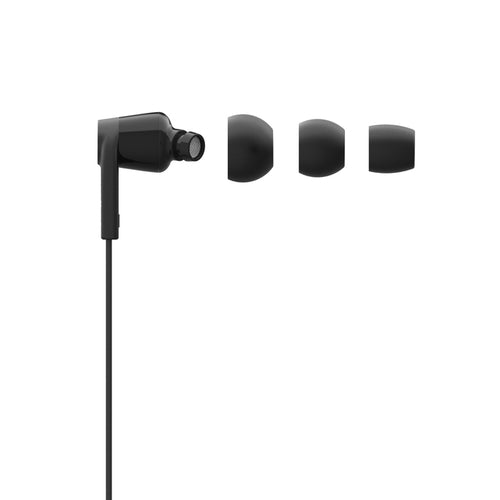 Kabelgebundene Kopfhörer Belkin ROCKSTAR Schwarz für Anrufe & Musik