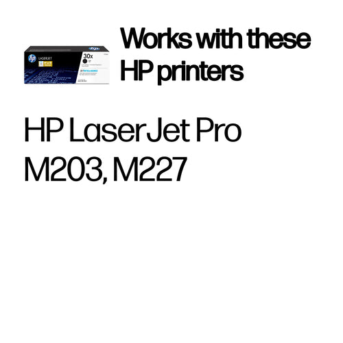 HP 30X High Yield Black Original LaserJet toner cartridge