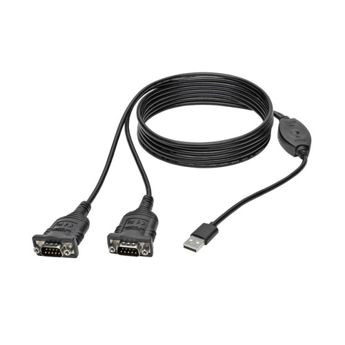 Tripp Lite 2-Port USB to DB9 Serial FTDI Adapter Cable 6ft