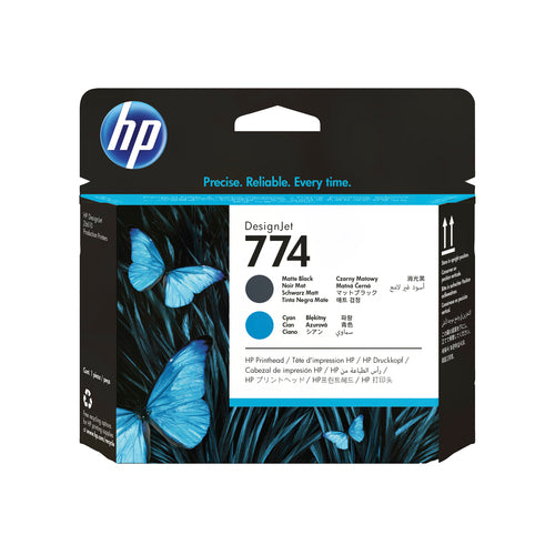 HP 774 Matt Schwarz/Cyan DesignJet Druckkopf für Z6810/Z6610 Drucker