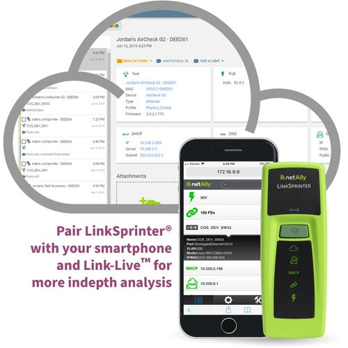 NetAlly LinkSprinter Pocket-Netzwerktester PoE RJ-45 Multimode