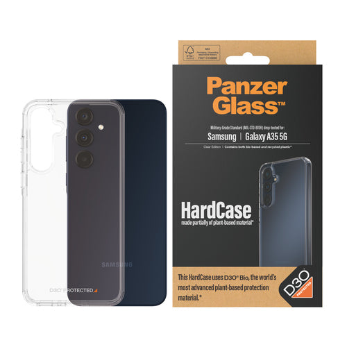 PanzerGlass ® HardCase Transparent w. D3O® Samsung Galaxy A35 5G mobile phone case