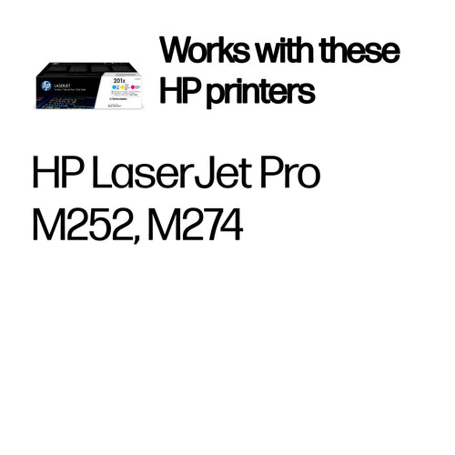 HP 201X 3-pack High Yield Cyan/Magenta/Yellow Original LaserJet Toner Cartridges toner cartridge