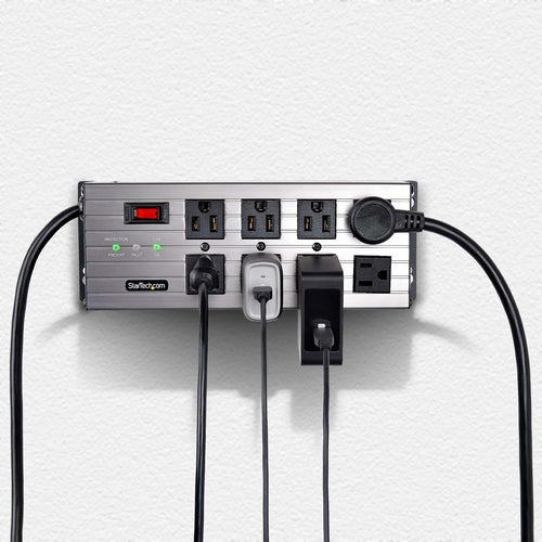 Industrial Power Strip 8-Outlet PDU 125V 15A Surge Protection