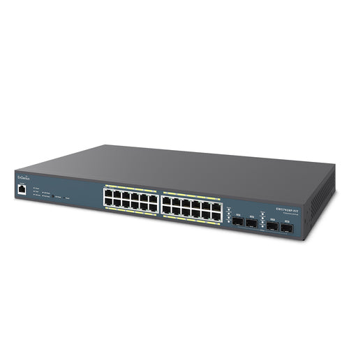 24-Port Gigabit Ethernet Managed Switch PoE mit 210W Netzteil
