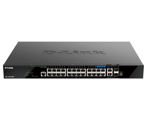 Network Switch D-Link DGS-1520-28MP 28-Port Gigabit PoE+ 10G SFP Uplink Managed Layer 3