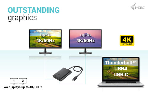i-tec C31DUAL4K60HDMI USB graphics adapter