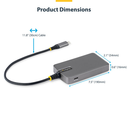 USB-C Hub 4-Port USB 3.2 Gen 1 5Gbps mit USB-A-Anschlüssen