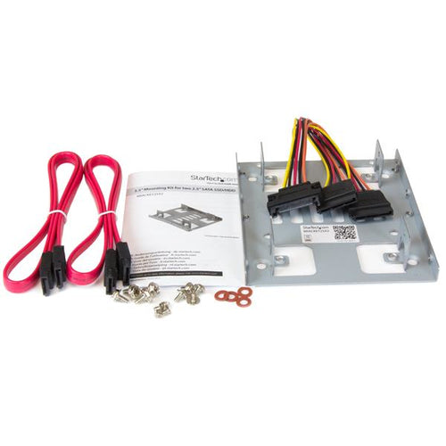 StarTech.com BRACKET25X2 Duales 2,5" auf 3,5" HDD Montage Bracket – Edelstahl