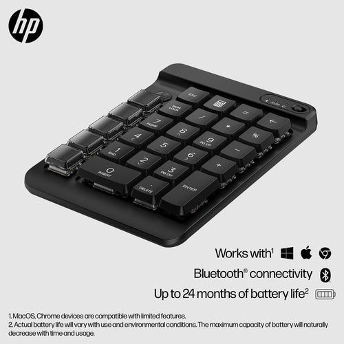 HP 435 Programmable Bluetooth Wireless Keypad numeric keypad