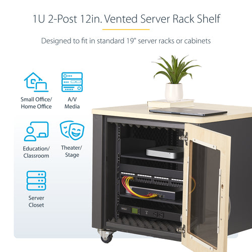 StarTech.com CABSHELFV1U-12-RACK rack accessory