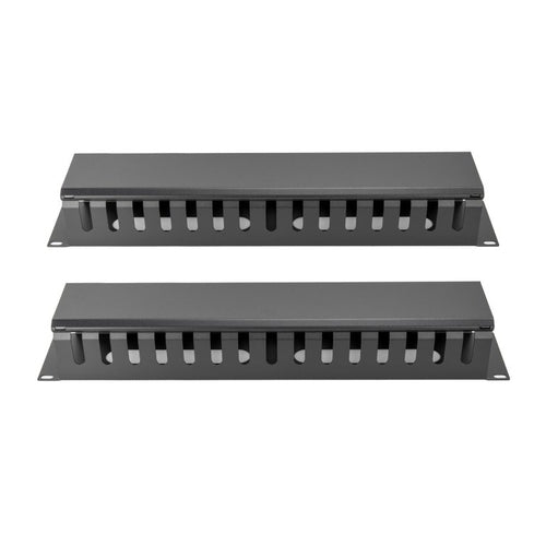 Cable Management Panel Rocstor Y10E044-B1 Plastic Steel Black 898g
