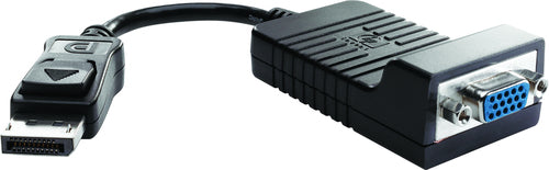 HP DisplayPort-auf-VGA-Adapter – 0,2 m Stecker auf Buchse – Schwarz