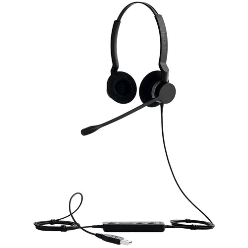 Jabra Biz 2300 Duo Schnurgebundenes Headset – USB, Callcenter, Büroeinsatz