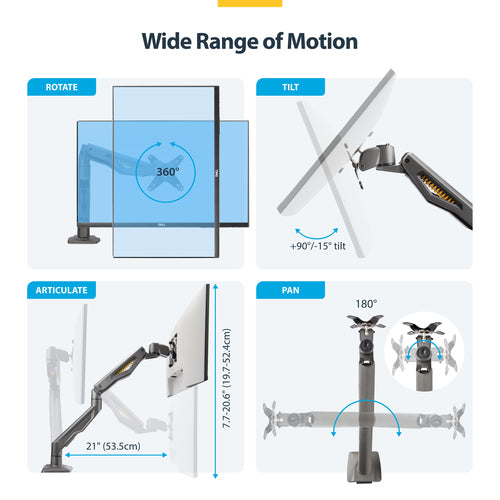 StarTech.com H1M1AG2-MONITOR-ARM Monitorhalterung / -ständer