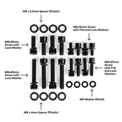 Owl Bar TV Mount Extension Kit Black Adjustable 460mm to 630mm