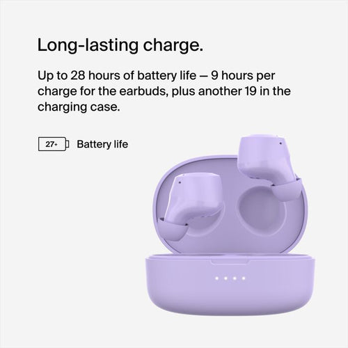 Wireless Headset Belkin SoundForm Bolt 2 for Calls and Music - Lavender