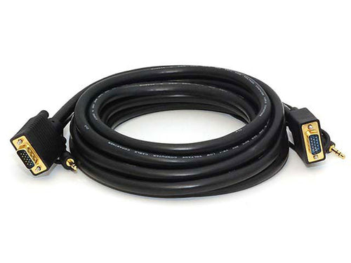 Monoprice VGA-3.5mm/VGA-3.5mm, M/M, 4.572 m