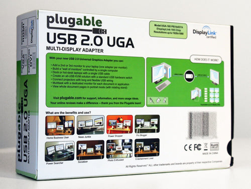 USB 2.0 auf DVI VGA HDMI Video Grafikadapter 1920x1080 für Multi-Monitor