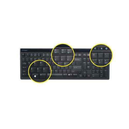 Kensington K72357USA Full-Size USB-Tastatur mit Kabel – Komfortables schwarzes Design