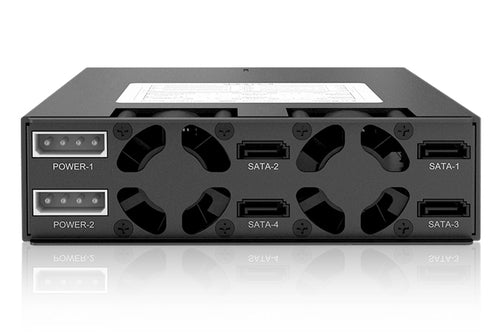 Icy Dock Drive Bay Panel Black Aluminium 2 Fans Compatible 7/9.5/12.5 mm