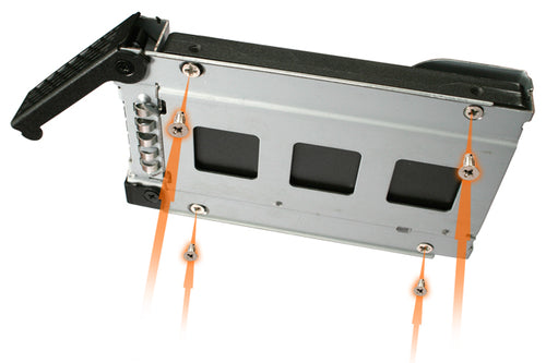 Icy Dock Drive Bay Panel Black Aluminium 2 Fans Compatible 7/9.5/12.5 mm